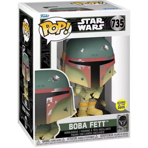 Funko Pop! Boba Fett #735 Glows in the Dark Star Wars Fett Legacy Box