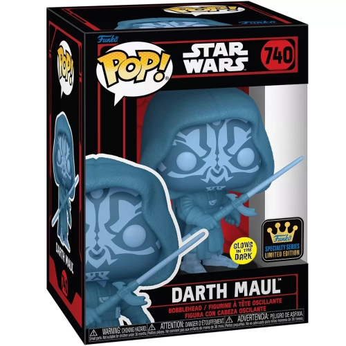 Funko Pop! Darth Maul #740 Hooded Holographic Glows in the Dark Box
