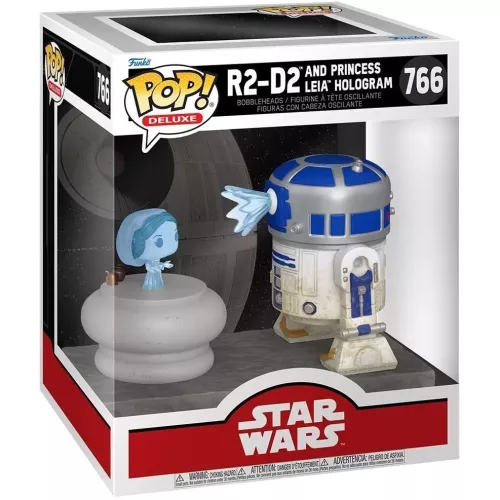 Funko Pop! R2-D2 and Princess Leia Hologram #766 Star Wars Box