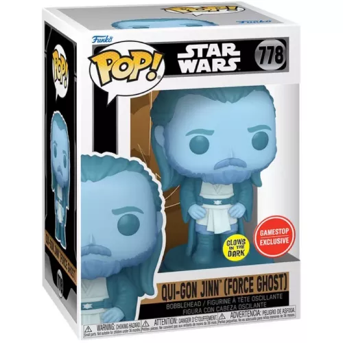 Funko Pop! Qui-Gon Jinn (Force Ghost) #778 Glows in the Dark Box