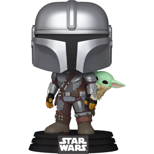 Funko Pop! The Mandalorian with Grogu #818 On Back