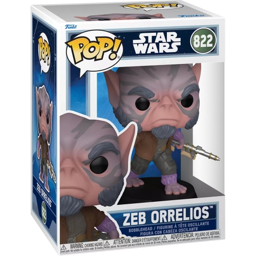 Funko Pop! Zeb Orrelios #822 with Bo-Rifle Star Wars Box