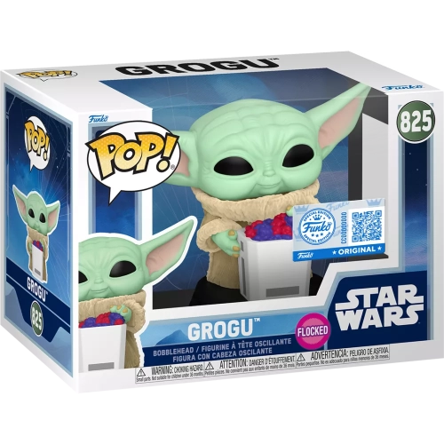 Funko Pop! Grogu #825 with Snack Flocked Star Wars Box