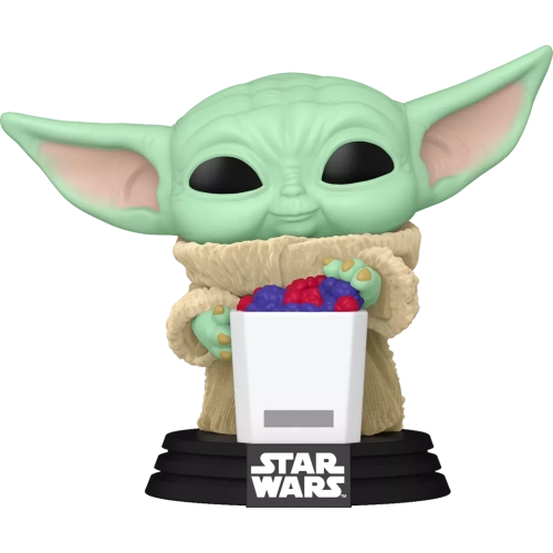 Funko Pop! Grogu #825 with Snack Flocked Star Wars