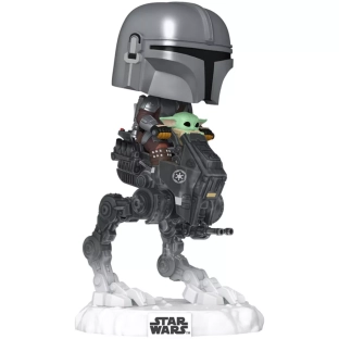 The Mandalorian with Grogu in Imperial Remnant AT-RT