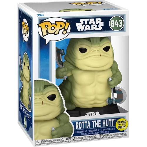 Funko Pop! Rotta the Hutt #843 Glows in the Dark Star Wars Box