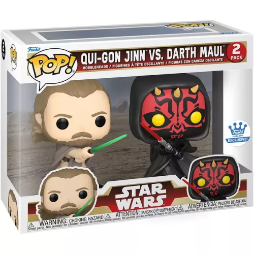 Funko Pop! Qui-Gon Jinn 2 Pack Star Wars Vinyl Figure Box