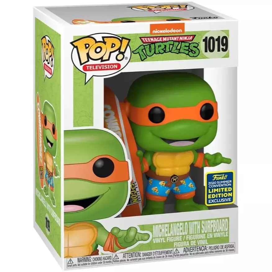 Michelangelo with Surfboard Box