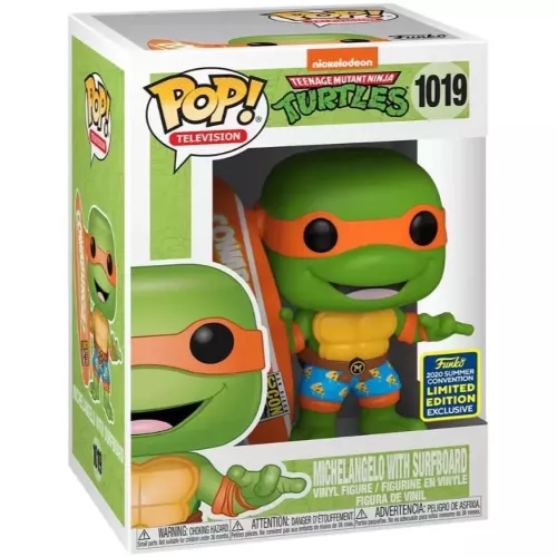 Funko Pop! Michelangelo with Surfboard #1019 Nickelodeon Teenage Mutant Ninja Turtles Box