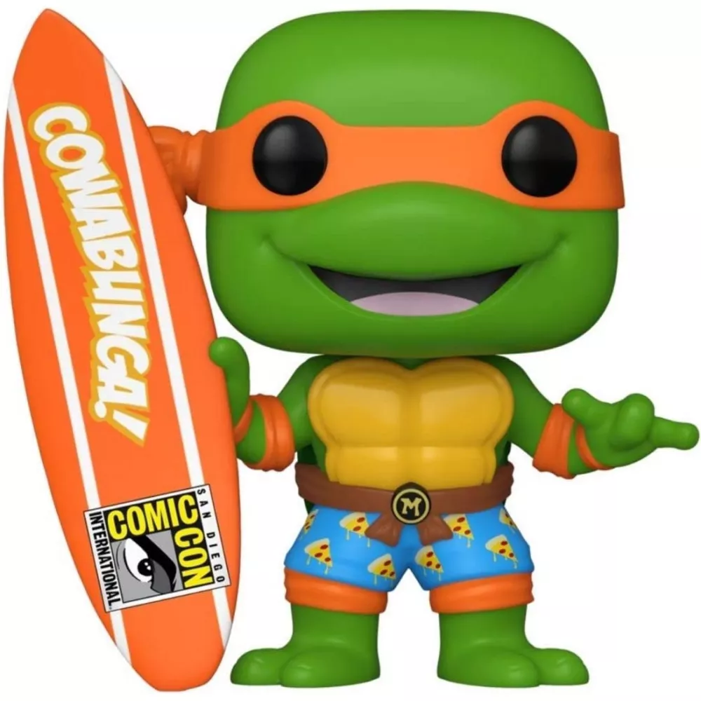 Michelangelo with Surfboard