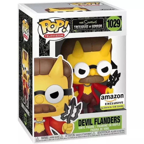 Funko Pop! Devil Flanders #1029 Glows in the Dark The Simpsons Treehouse of Horror Box