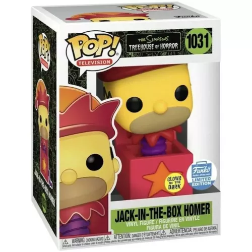 Funko Pop! Jack-in-the-Box Homer #1031 Glows in the Dark Box