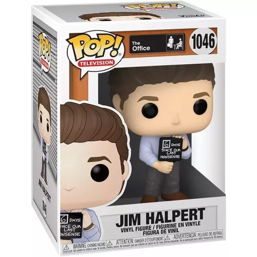 Funko Pop! Jim Halpert #1046 with Sign The Office Television Box