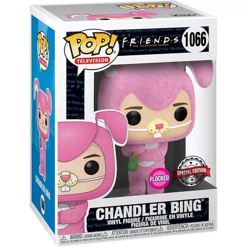 Funko Pop! Chandler Bing #1066 Bunny Suit Flocked Friends The Television Series Box