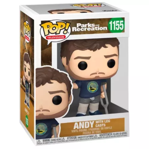 Funko Pop! Andy with Leg Casts #1155 Parks and Recreation Box