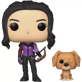 Kate Bishop with Lucky the Pizza Dog