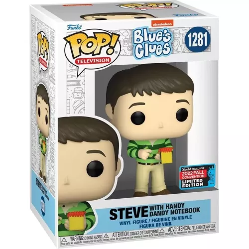 Funko Pop! Steve with Handy Dandy Notebook #1281 Nickelodeon Blue's Clues Box