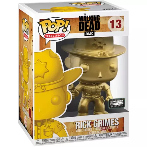 Funko Pop! Rick Grimes #13 Metallic Gold AMC The Walking Dead Box