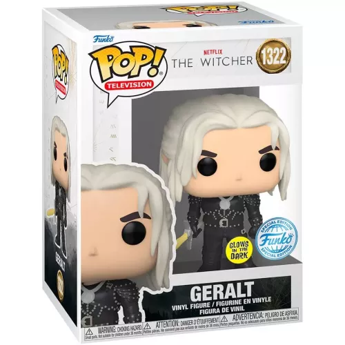 Funko Pop! Geralt #1322 Glows in the Dark Netflix The Witcher Box