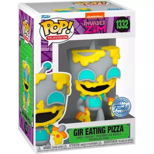 Funko Pop! Gir Eating Pizza #1332 Nickelodeon Invader Zim Box