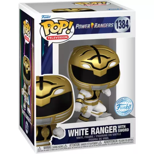 Funko Pop! White Ranger with Sword #1384 Power Rangers Box