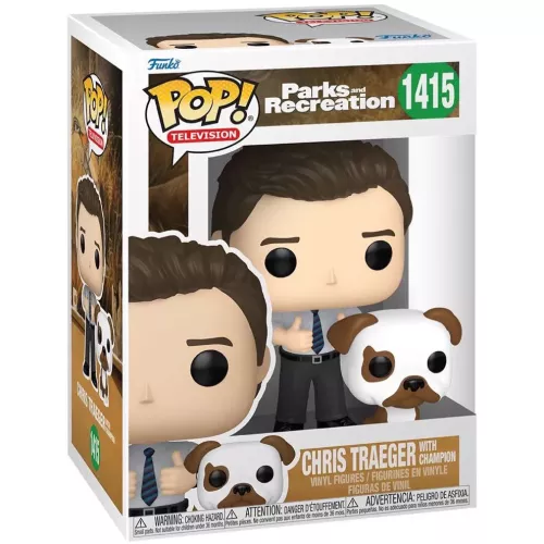 Funko Pop! Chris Traeger with Campion #1415 Parks and Recreation Box