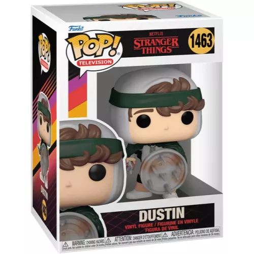 Funko Pop! Dustin #1463 with Shield Netflix Stranger Things Box