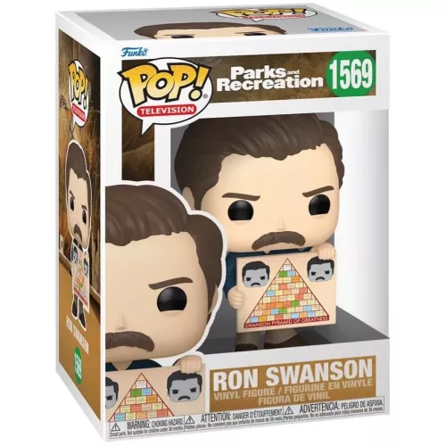 Funko Pop! Ron Swanson #1569 with Swanson Pyramid of Greatness Box