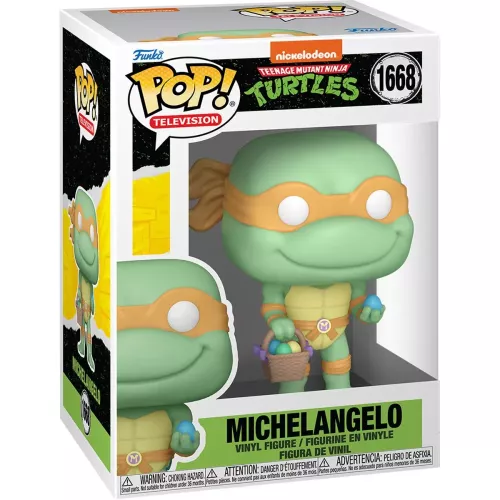 Funko Pop! Michelangelo #1668 with Easter Basket Nickelodeon Teenage Mutant Ninja Turtles Box