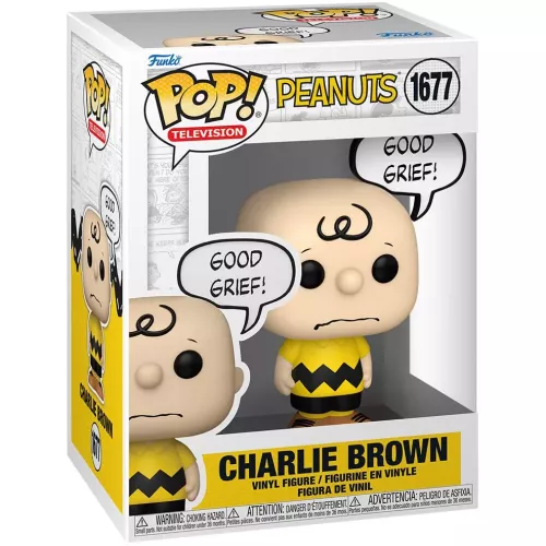 Funko Pop! Charlie Brown #1677 GOOD GRIEF! Saying Peanuts Box