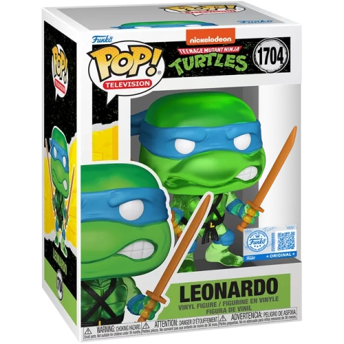 Funko Pop! Leonardo #1704 Green Translucent Nickelodeon Teenage Mutant Ninja Turtles Box