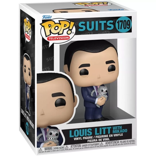 Funko Pop! Louis Litt with Mikado #1709 Suits Television Box