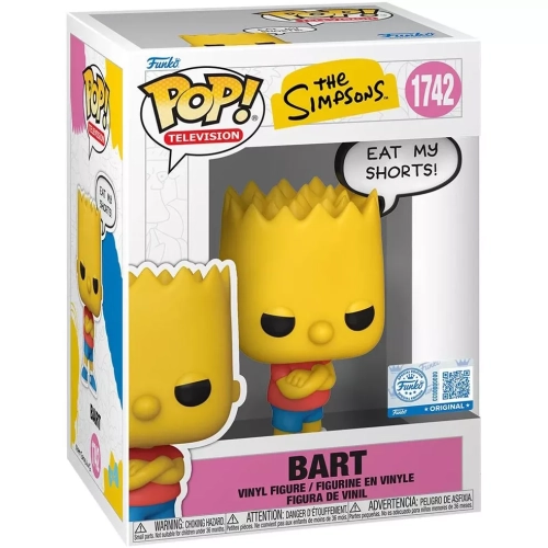 Funko Pop! Bart #1742 EAT MY SHORTS! Saying The Simpsons Box