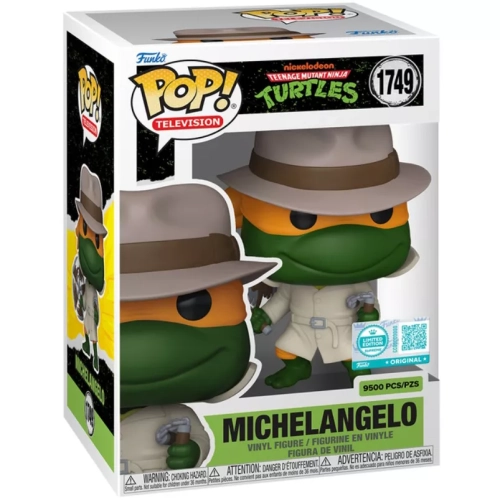 Funko Pop! Michelangelo #1749 in Trenchcoat Nickelodeon Teenage Mutant Ninja Turtles Box