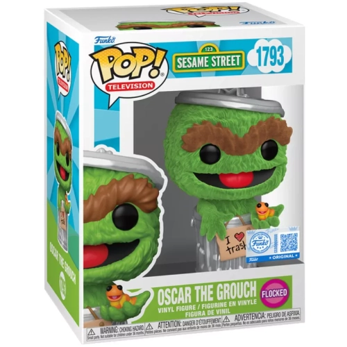 Funko Pop! Oscar the Grouch #1793 Flocked 123 Sesame Street Box