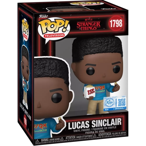 Funko Pop! Lucas Sinclair #1798 with Popcorn Netflix Stranger Things Box