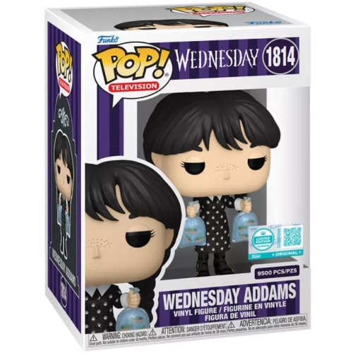 Funko Pop! Wednesday Addams #1814 with Piranhas Television Box