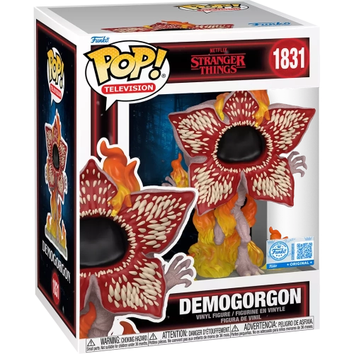 Funko Pop! Demogorgon #1831 on Fire Netflix Stranger Things Box