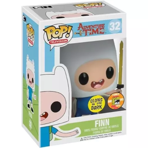 Funko Pop! Finn #32 with Sword Glows in the Dark Adventure Time Box
