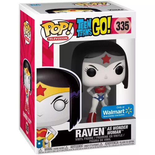 Funko Pop! Raven as Wonder Woman #335 Gray Teen Titans Go! Box