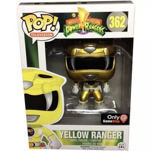 Funko Pop! Yellow Ranger #362 Metallic Mighty Morphin Power Rangers Box