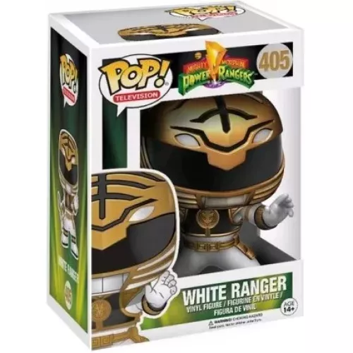 Funko Pop! White Ranger #405 Action Pose Mighty Morphin Power Rangers Box