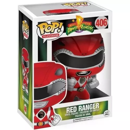 Funko Pop! Red Ranger #406 Action Pose Mighty Morphin Power Rangers Box