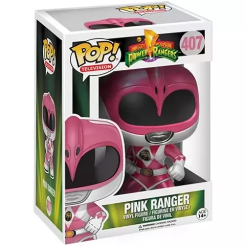 Funko Pop! Pink Ranger #407 Action Pose Metallic Mighty Morphin Power Rangers Box