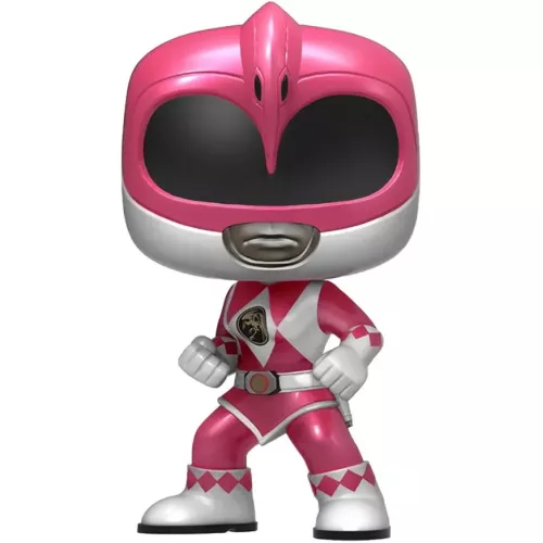 Funko Pop! Pink Ranger #407 Action Pose Metallic Mighty Morphin Power Rangers