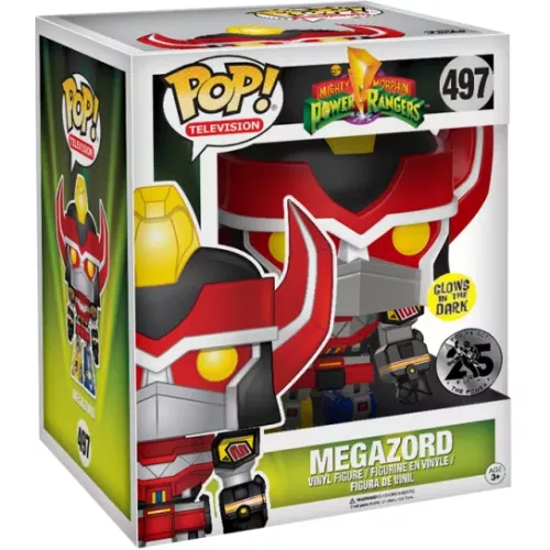 Funko Pop! Megazord #497 6 Inch Glows in the Dark Box