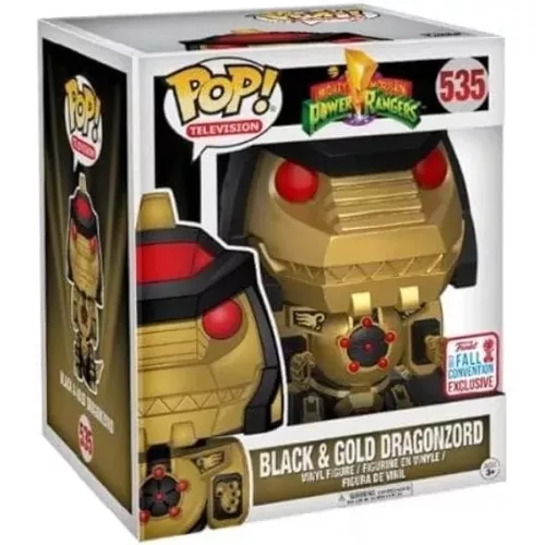 Funko Pop! Dragonzord #535 6 Inch Gold Mighty Morphin Power Rangers Box