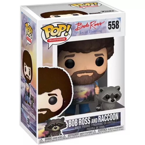 Funko Pop! Bob Ross and Raccoon #558 Bob Ross The Joy of Painting Box