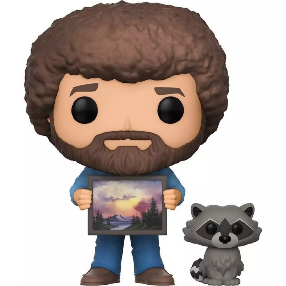 Bob Ross and Raccoon