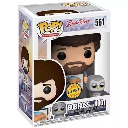 Funko Pop! Bob Ross and Hoot #561 Chase Bob Ross The Joy of Painting Box